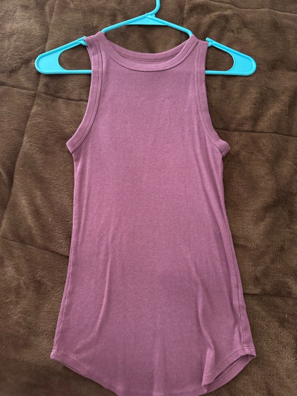 a new day Ribbed Tank Top in Dusty Rose